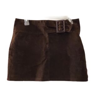 🔥SALE🔥Olly London Brown Leather Lined Mini Skirt 8